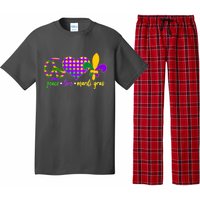 Peace Love Mardi Gras Pajama Set