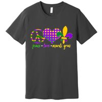 Peace Love Mardi Gras Premium T-Shirt