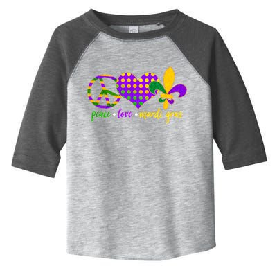 Peace Love Mardi Gras Toddler Fine Jersey T-Shirt