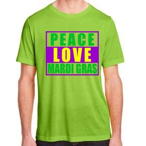 Peace Love Mardi Gras New Orleans Adult ChromaSoft Performance T-Shirt