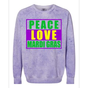 Peace Love Mardi Gras New Orleans Colorblast Crewneck Sweatshirt