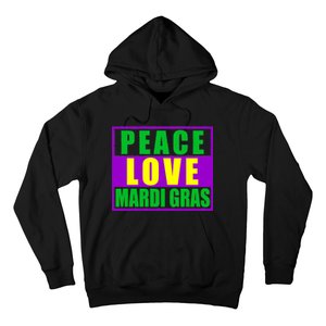 Peace Love Mardi Gras New Orleans Hoodie