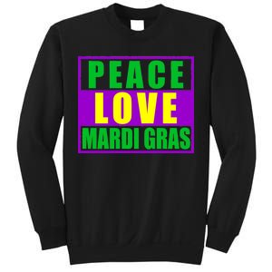 Peace Love Mardi Gras New Orleans Sweatshirt