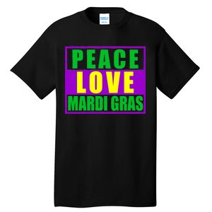 Peace Love Mardi Gras New Orleans Tall T-Shirt