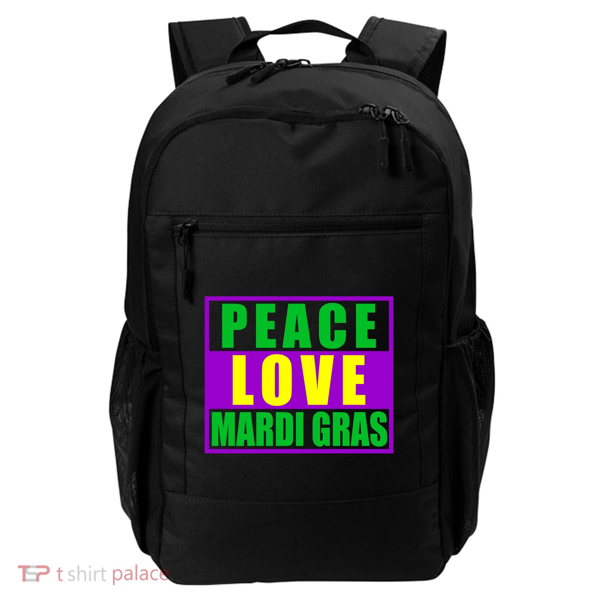 Peace Love Mardi Gras New Orleans Backpack