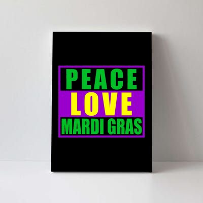 Peace Love Mardi Gras New Orleans Canvas