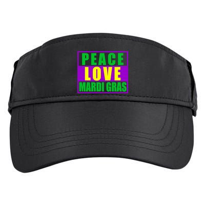 Peace Love Mardi Gras New Orleans Adult Drive Performance Visor