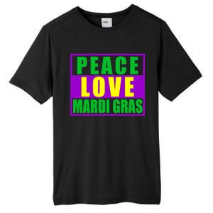 Peace Love Mardi Gras New Orleans Tall Fusion ChromaSoft Performance T-Shirt