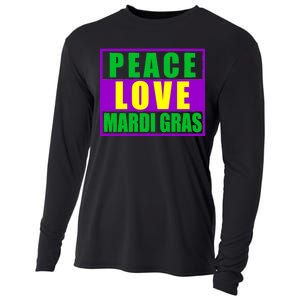 Peace Love Mardi Gras New Orleans Cooling Performance Long Sleeve Crew