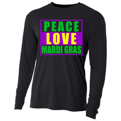 Peace Love Mardi Gras New Orleans Cooling Performance Long Sleeve Crew