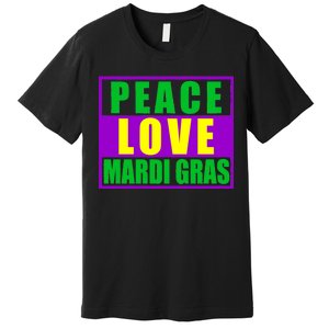 Peace Love Mardi Gras New Orleans Premium T-Shirt