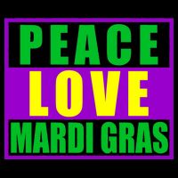 Peace Love Mardi Gras New Orleans Womens Tank Top