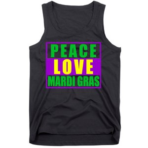 Peace Love Mardi Gras New Orleans Tank Top