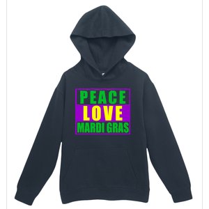 Peace Love Mardi Gras New Orleans Urban Pullover Hoodie