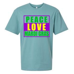 Peace Love Mardi Gras New Orleans Sueded Cloud Jersey T-Shirt