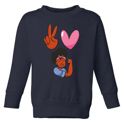 Peace Love Melanin Toddler Sweatshirt