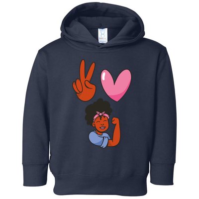 Peace Love Melanin Toddler Hoodie