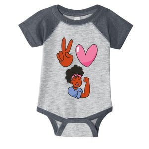 Peace Love Melanin Infant Baby Jersey Bodysuit