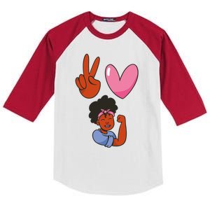 Peace Love Melanin Kids Colorblock Raglan Jersey