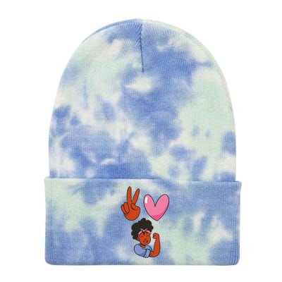 Peace Love Melanin Tie Dye 12in Knit Beanie