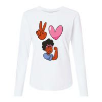 Peace Love Melanin Womens Cotton Relaxed Long Sleeve T-Shirt