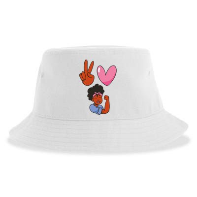 Peace Love Melanin Sustainable Bucket Hat