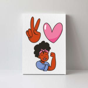 Peace Love Melanin Canvas