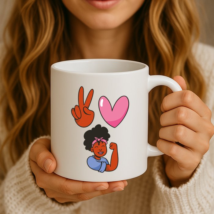 Peace Love Melanin Mug