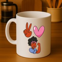 Peace Love Melanin Mug