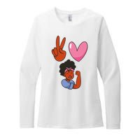 Peace Love Melanin Womens CVC Long Sleeve Shirt