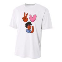 Peace Love Melanin Youth Performance Sprint T-Shirt