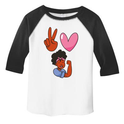 Peace Love Melanin Toddler Fine Jersey T-Shirt