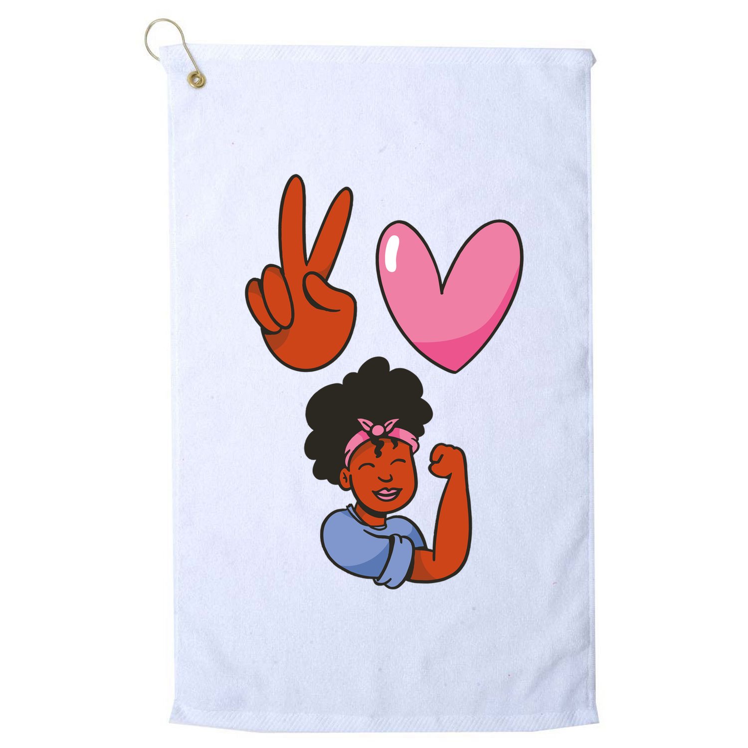 Peace Love Melanin Golf Towel