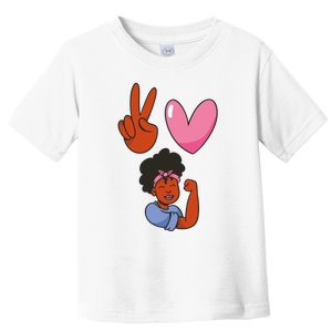 Peace Love Melanin Toddler T-Shirt