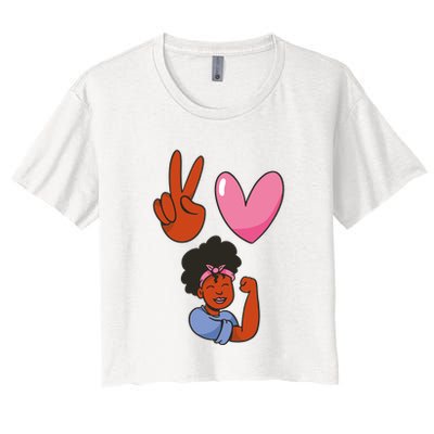 Peace Love Melanin Crop Top