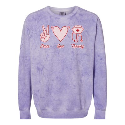 Peace Love Nursing Colorblast Crewneck Sweatshirt