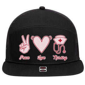 Peace Love Nursing 7 Panel Mesh Trucker Snapback Hat