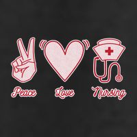 Peace Love Nursing 7 Panel Mesh Trucker Snapback Hat