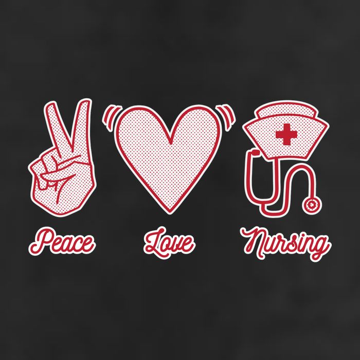 Peace Love Nursing 7 Panel Mesh Trucker Snapback Hat