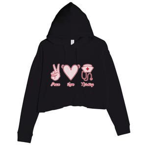 Peace Love Nursing Crop Fleece Hoodie