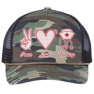 Peace Love Nursing Retro Rope Trucker Hat Cap