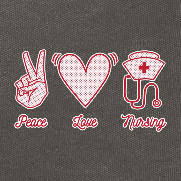 Peace Love Nursing Cotton Canvas Backpack