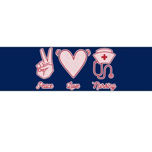 Peace Love Nursing Bumper Sticker