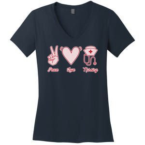 Peace Love Nursing Women's V-Neck T-Shirt