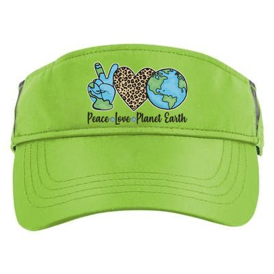 Peace Love Planet Earth Celebrate Earth Day Adult Drive Performance Visor