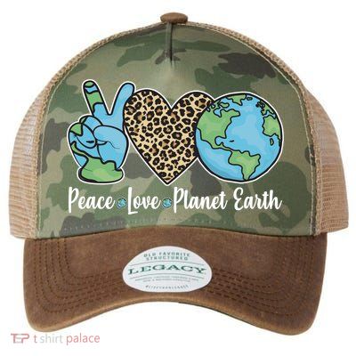 Peace Love Planet Earth Celebrate Earth Day Legacy Tie Dye Trucker Hat