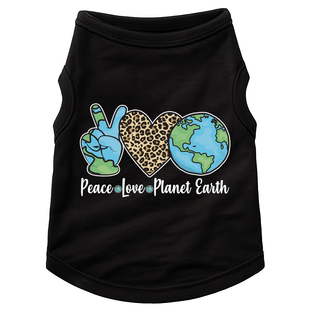 Peace Love Planet Earth Celebrate Earth Day Doggie Tank