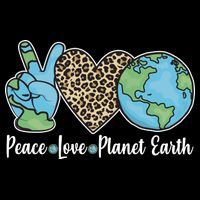 Peace Love Planet Earth Celebrate Earth Day Doggie Tank