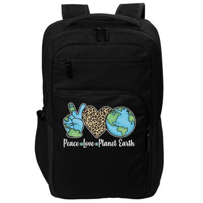 Peace Love Planet Earth Celebrate Earth Day Impact Tech Backpack