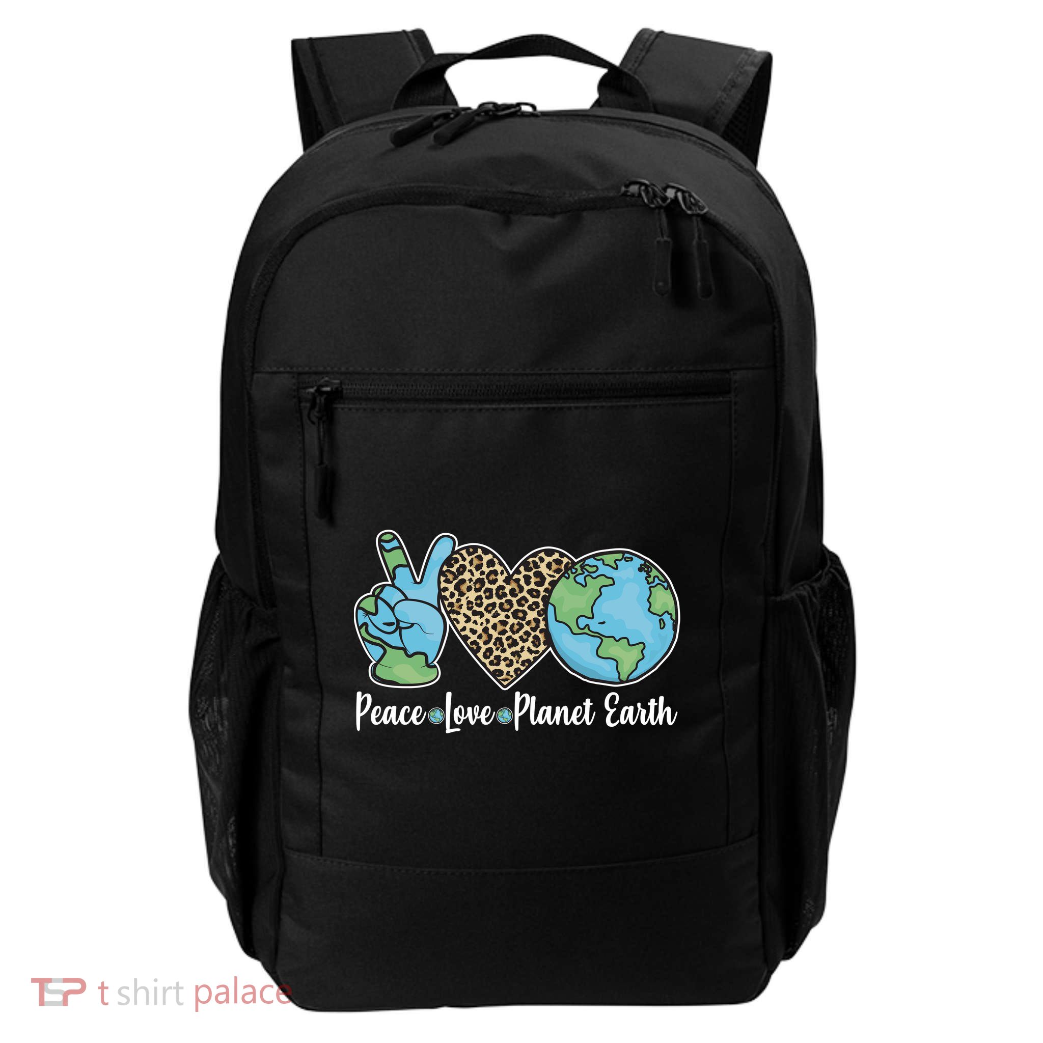 Peace Love Planet Earth Celebrate Earth Day Backpack